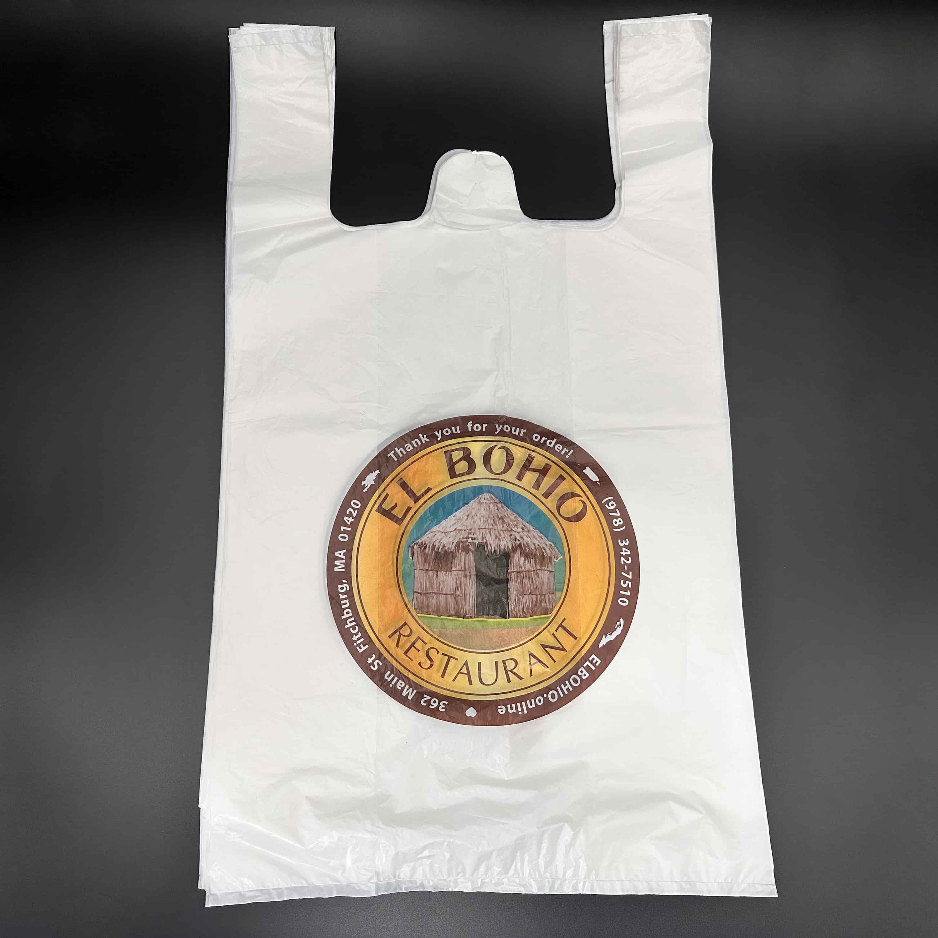 Fast Food Carry Out Plastic T-shirt Bags