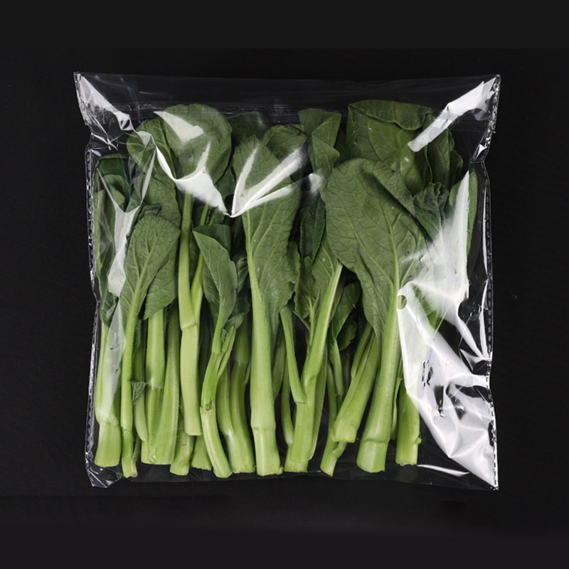 Plastic Anti-fog Packing Bags for Vegetable with Self Adhesive Strap