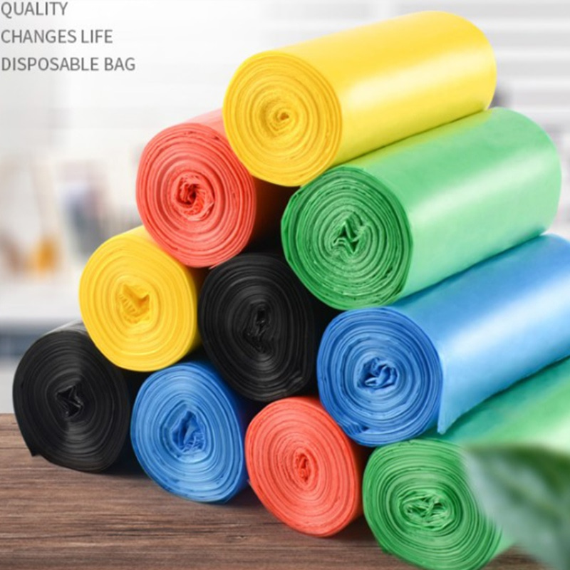 Colorful Plastic Trash  Bag on  Roll