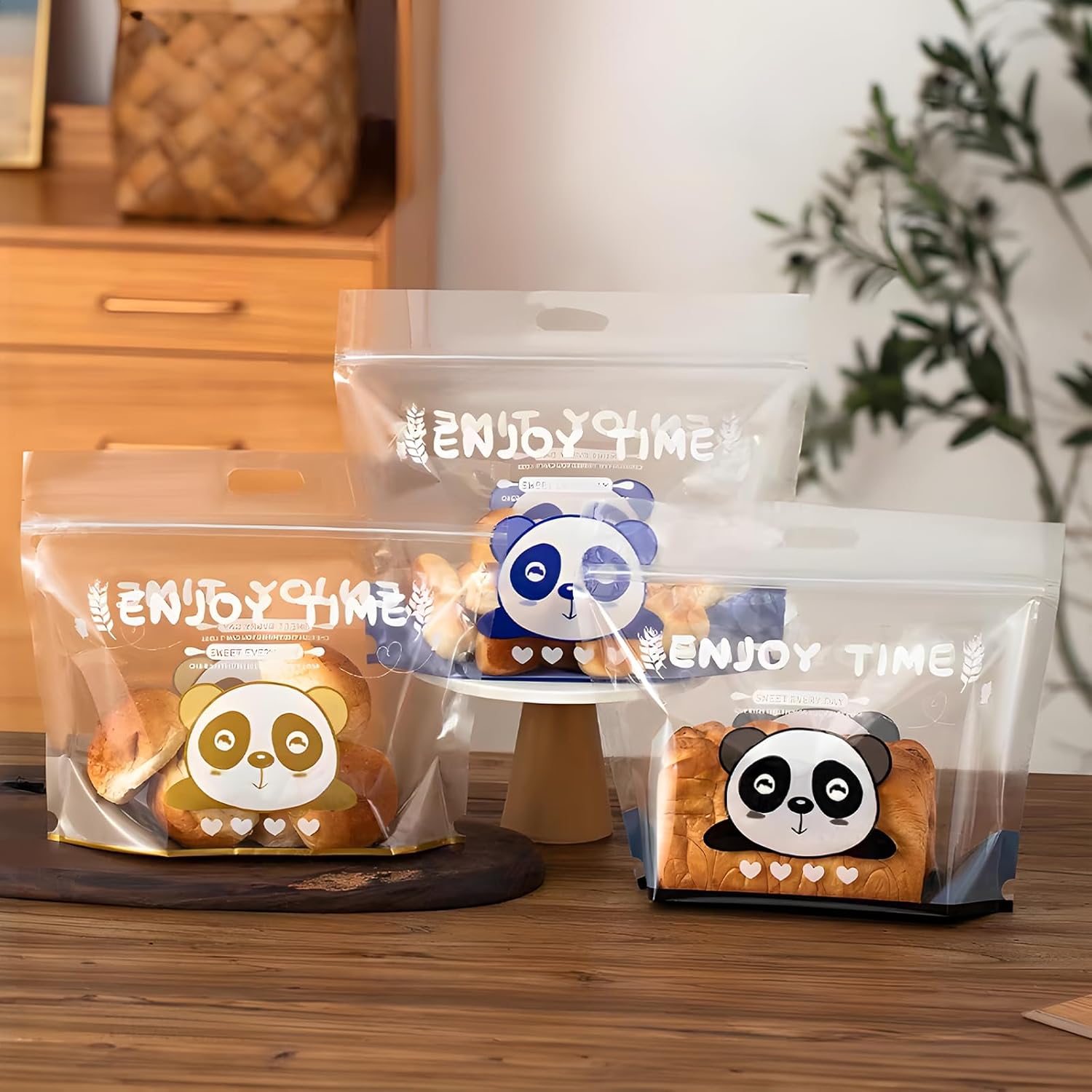 Panda Pattern Food Plastic Zipper Bag