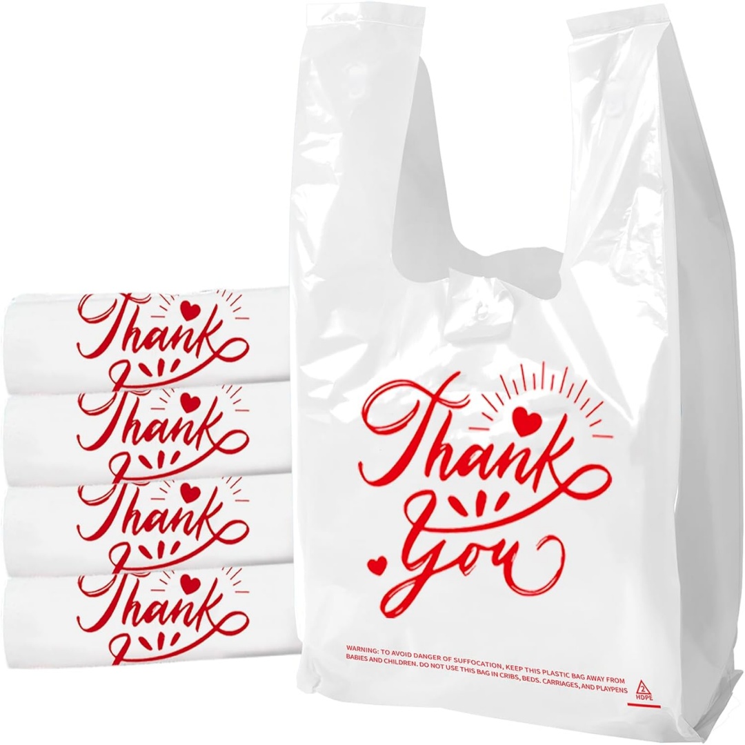 thank you t shirt plastic bags